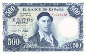 500 Pesetas 22.7.1954